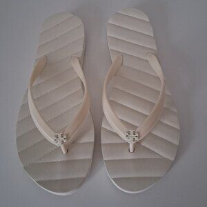 Tory Burch Kira Flip Flops – Ivory – Size 10 Gentle Used Like New